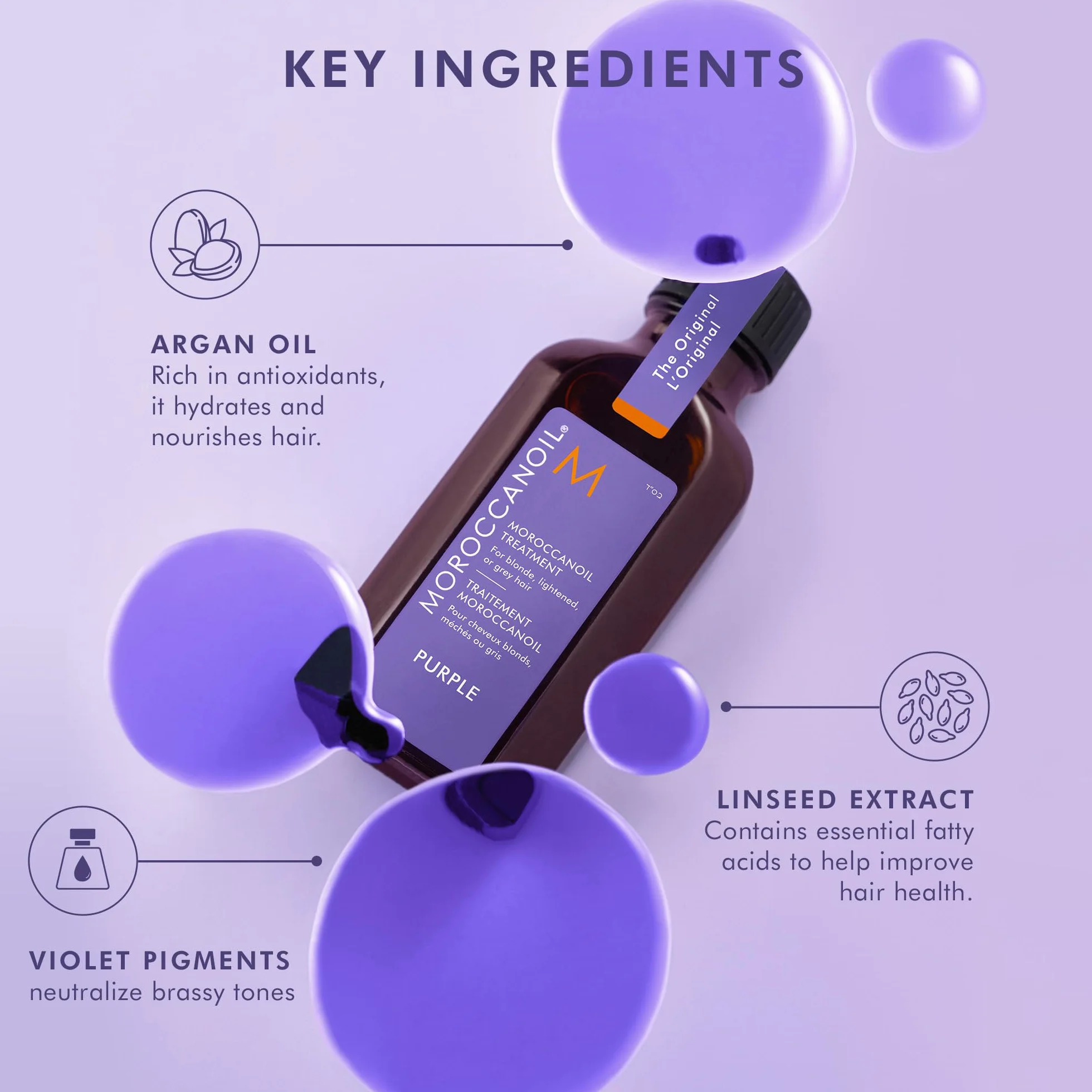 Trattamento Moroccanoil Viola Olio per Capelli Biond
