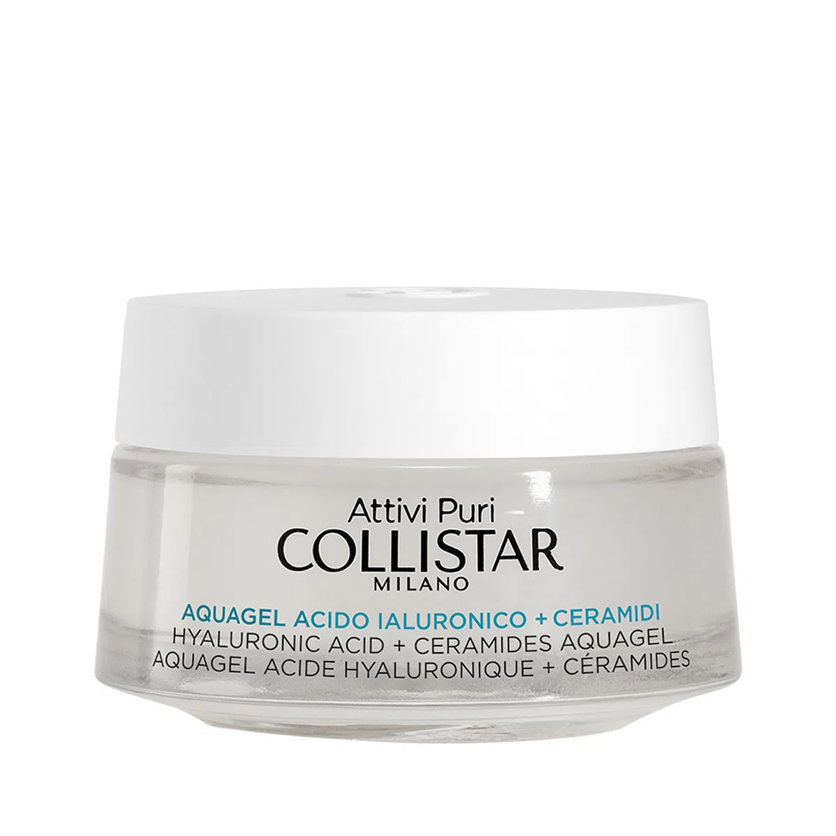 Collistar Aquagel Acido Ialuronico + Ceramidi, Crema-gel Idratante Liftante in Profondità con 4 Pesi Molecolari, Lifta e Minimizza le Rughe, Preserva l'Equilibrio del Microbioma Cutaneo, 50ml