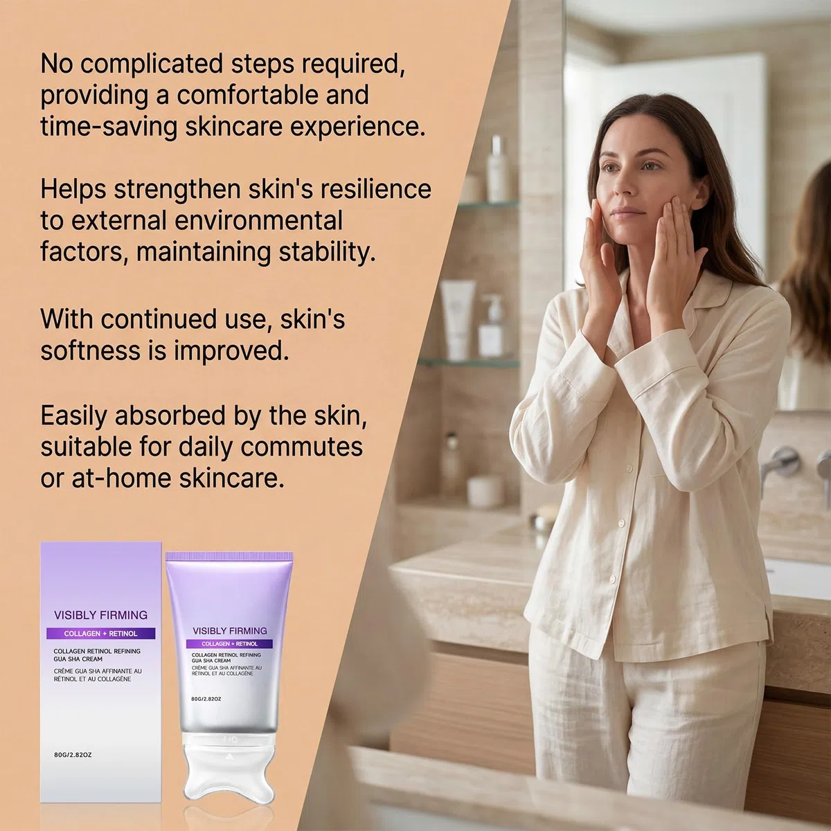 Crema Gua Sha raffinante con collagene e retinolo