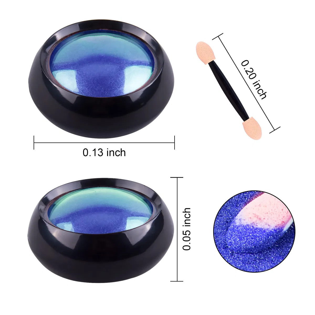 Duufin 22 Scatole Polvere Effetto Specchio Cromata per Unghie - Effetto Chrome Aurora Chameleon Holografica Caramelle Lucida - Decorazione Nail