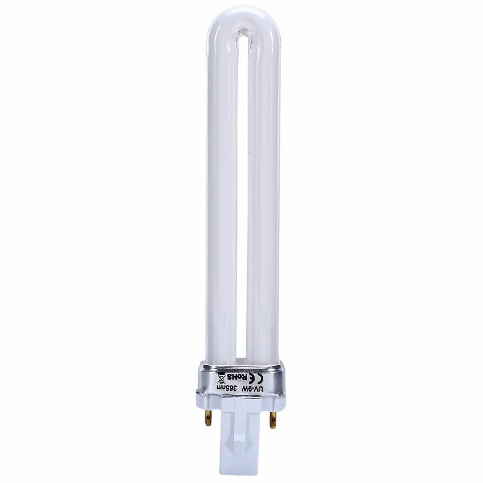 NailStar - Lampada UV 365 nm, tubo 9 W, doppia fonte, asciugatura e polimerizzazione