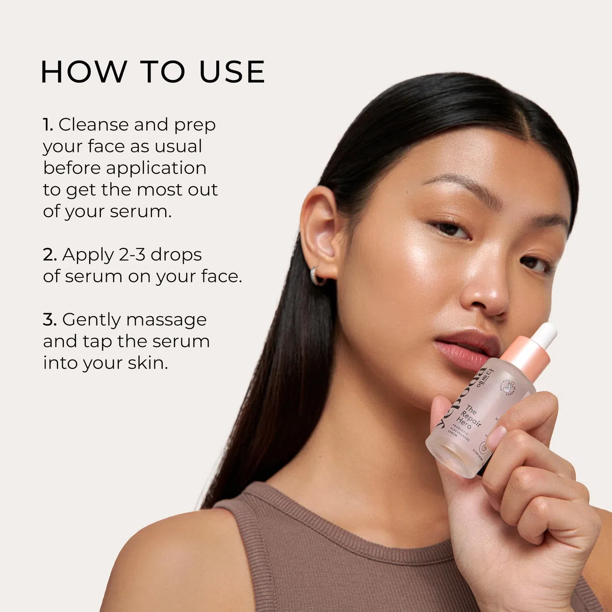 Yepoda The Repair Hero, Siero alla niacinamide e probiotici, idratante & riequilibrante, siero coreano, vegano e Slow Aging, testato e approvato per tutti i tipi di pelle, 30 ml