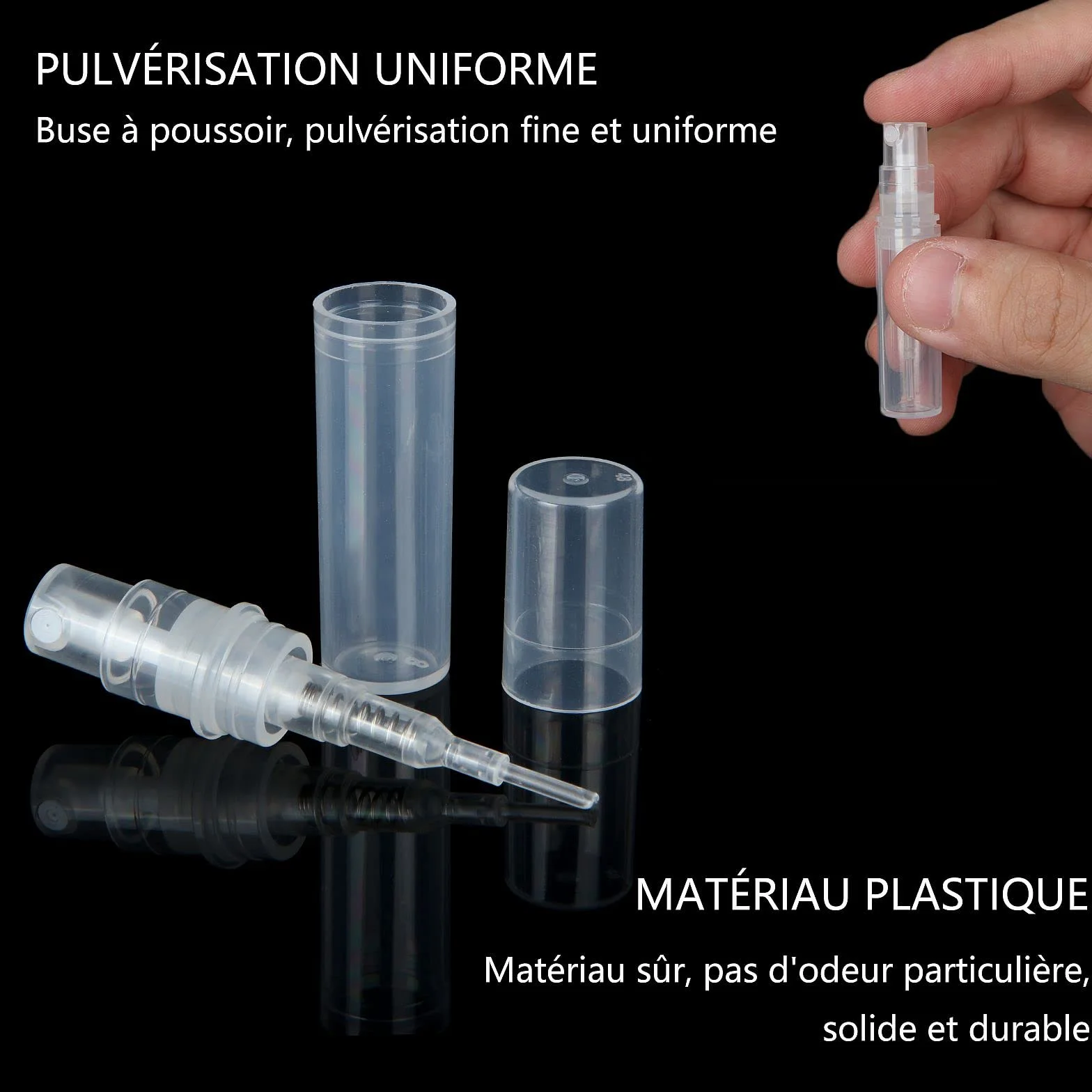 SENENQU 100 Pezzi Atomizzatore Profumo 2 ml, Mini Profumi Bomboniere, Flaconi Spray Trasparenti con Contagocce e Imbuti, Campioncini Profumi Ricaricabili e Boccette Vuote