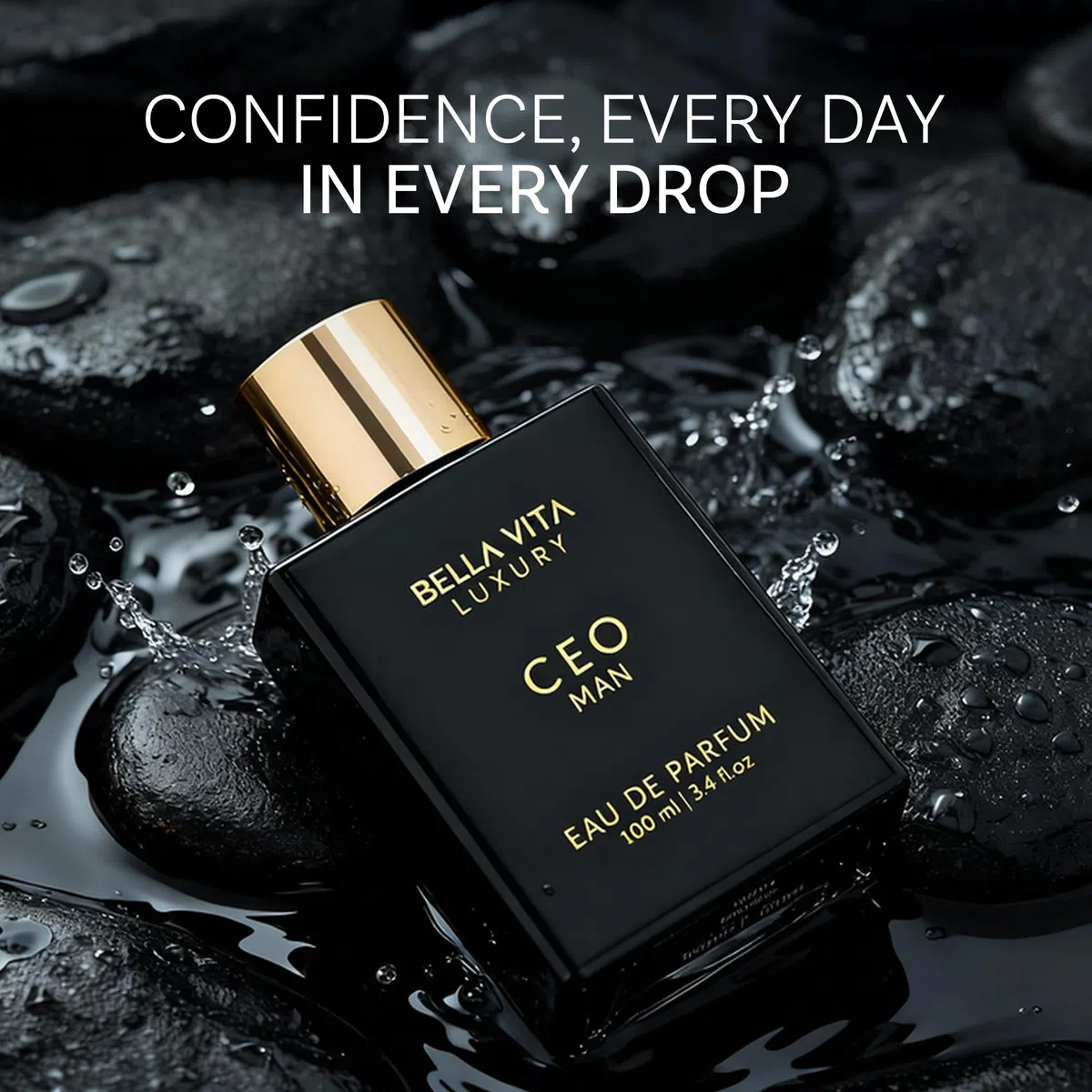 Bellavita Luxury CEO MAN Eau de Parfum | 100 ml (3.4 fl.oz.) | Perfume for Men | Mandarin, Lemon, Lavender, and Vetiver Notes | Long Lasting Men's Fragrance