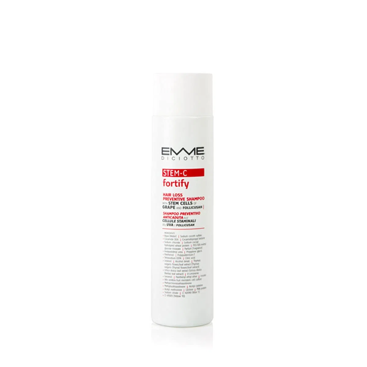 Emmediciotto Shampoo STEM-C Anti Hair Loss Fortify 250 ml - Shampoo Professionale per rinforzare cute e capelli e contrastare l’effetto diradamento