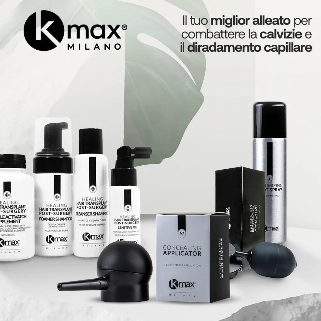 Kmax - Applicatore per fibre capillari anti diradamento capelli