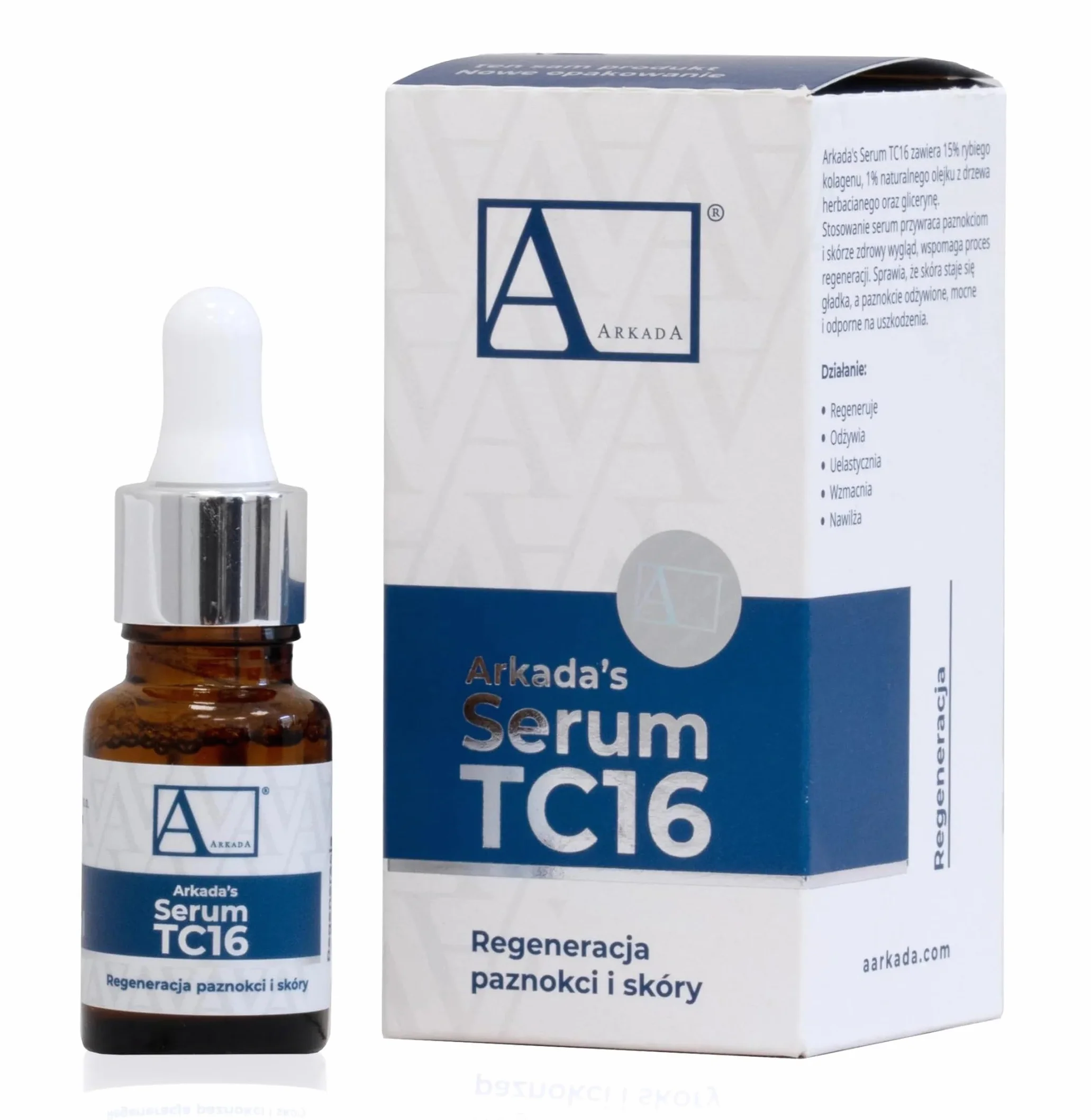 Serum Tc16 Di Arkada Serum Che Ricostruisce La Pelle Problematica E Le Unghie Danneggiate, Trattamento Intenso Al Collagene - 11 Ml