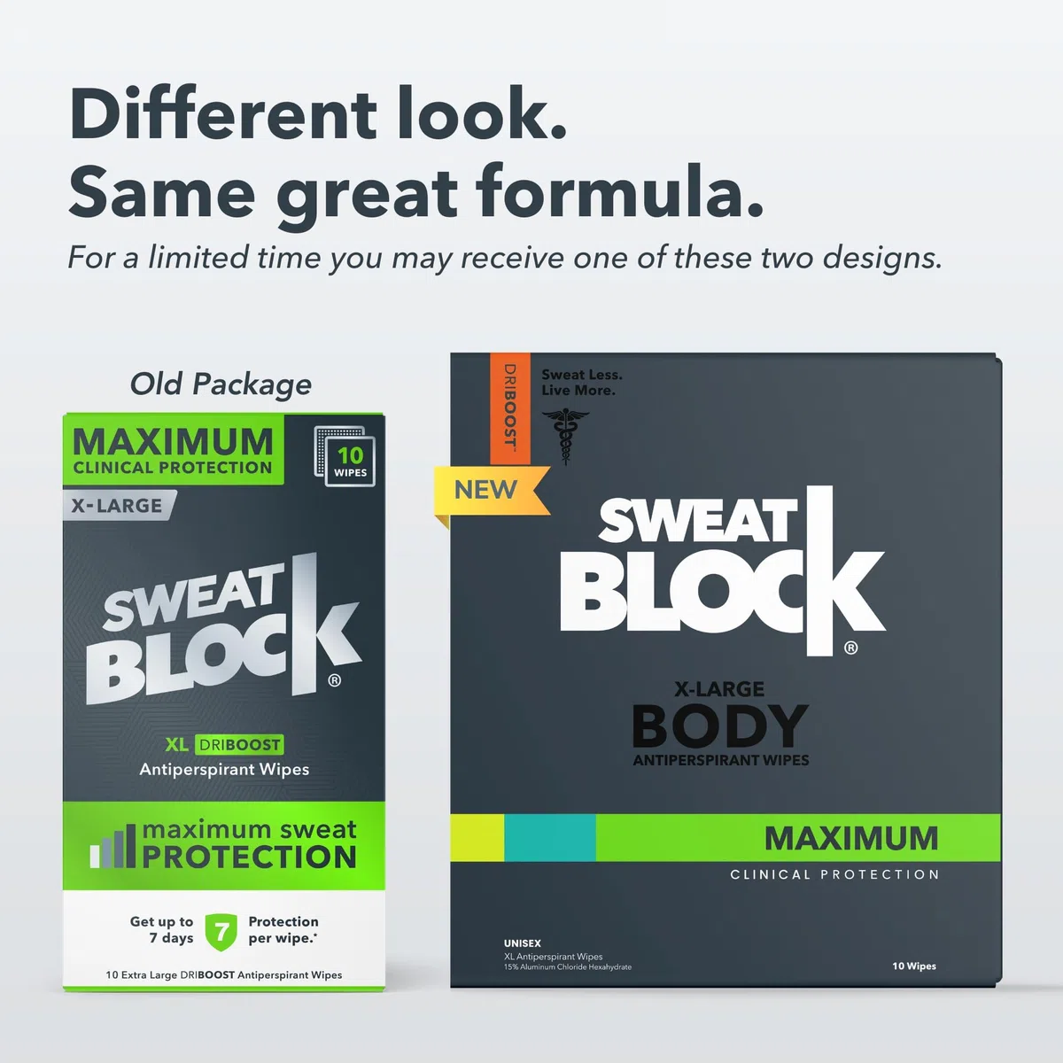 SweatBlock Maximum Strength Antiperspirant Sweat Wipes - For Excessive Sweat Protection - Extra Large - Up to 7 day protection per use - 10 Count - Unisex