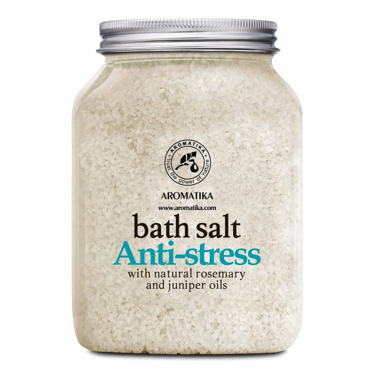 Sali da Bagno Antistress 1300g - Sale Marino con Olio Essenziale di Rosmarino e Ginepro - per un Buon Sonno - Riduzione dello Stress - Cura del Corpo - Relax - Aromaterapia