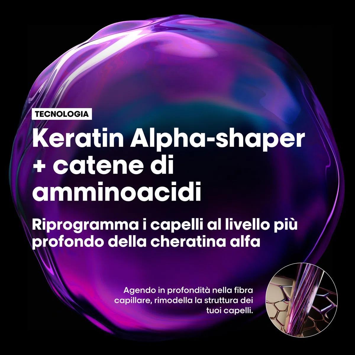 L'Oréal Professionnel, Trattamento Anticrespo e Disciplinante, Per Tutti i Tipi di Capelli, Capelli Più Morbidi e Luminosi, Keratin Alpha Sleek Smooth Transformer, Keratin Alpha Sleek, 200 ml