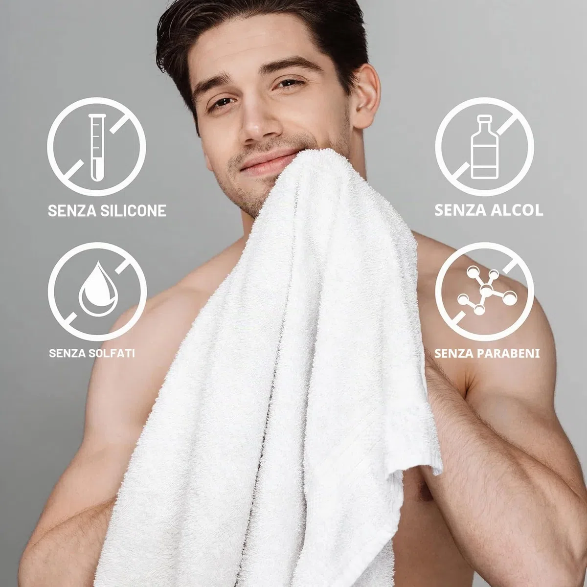 BODY & EARTH Bath Set da Bagno da Uomo 8 Pezzi, Sandalo Set Regalo da Profumato Alla Pelle, Confezione Regalo da Uomo con Sacchetto Per la Conservazione