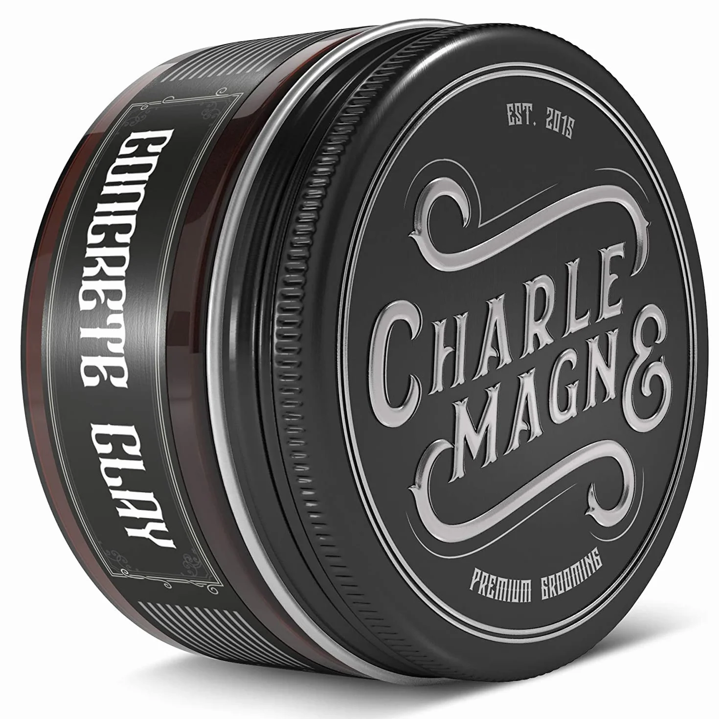 Charlemagne Concrete Clay - Cera per capelli uomo - Pomata Tenuta super forte - Look opaco - 100ml - Qualità professionale da barbiere -