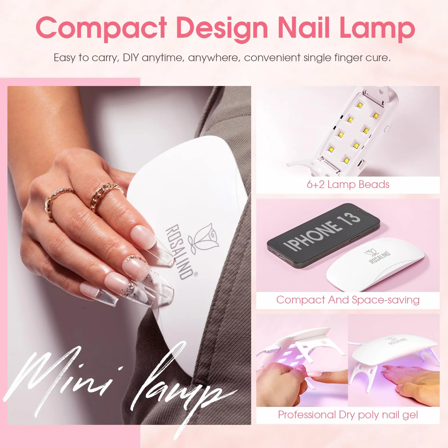 ROSALIND Gel Unghie Ricostruzione Kit Completo, 8 Colore 10ml Poligel Set con Base & Top Coat, Lampada UV e Strumenti per unghie, per Fai Da Te a Casa, Professionale Salone, Kit Unghie Gel Nail Art