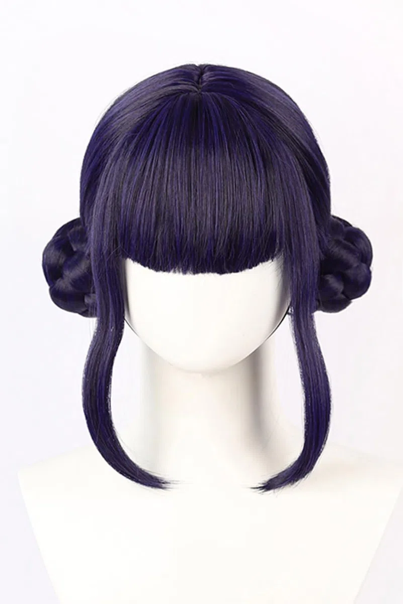 Costume da cacciatore di demoni Rumi Cosplay Parrucca Anime Zoey Mira Parrucche per capelli lunghi e lisci accessori per donne (nero/viola – Zoey)