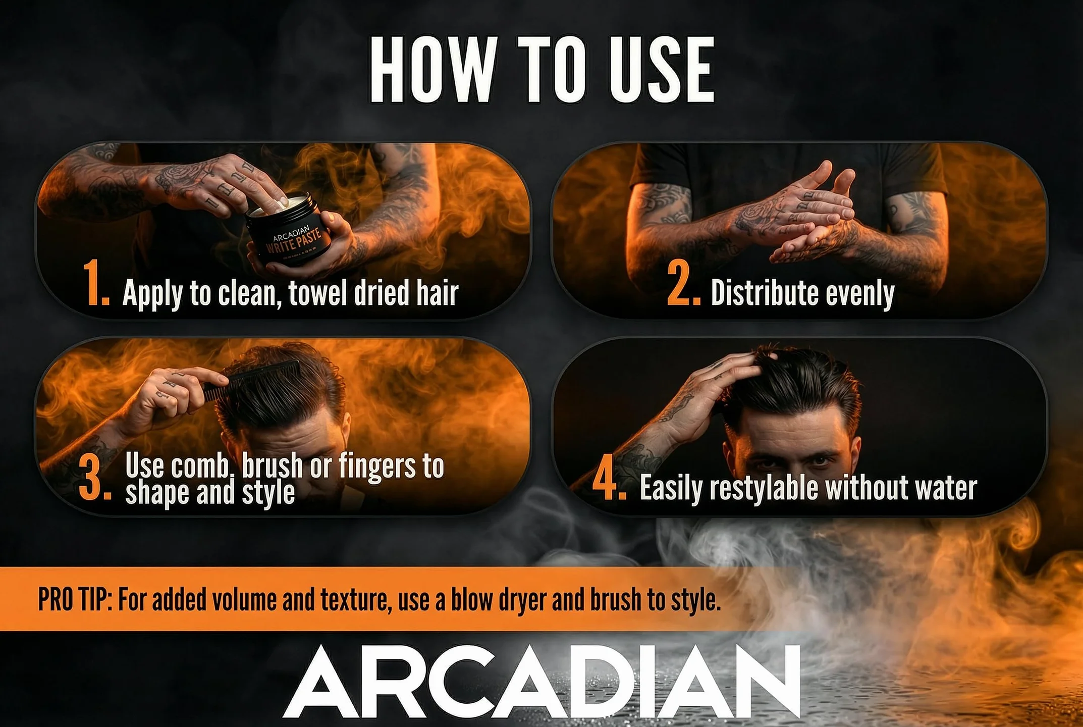 Arcadian Grooming Matte Clay Pomade 4oz