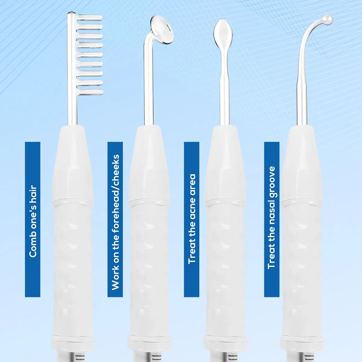 Barra ad alta frequenza viso con 4 sonde, macchina per il viso di bellezza, parete ad alta frequenza, dispositivo di radiofrequenza viso, macchina per il viso di bellezza, dispositivo per il