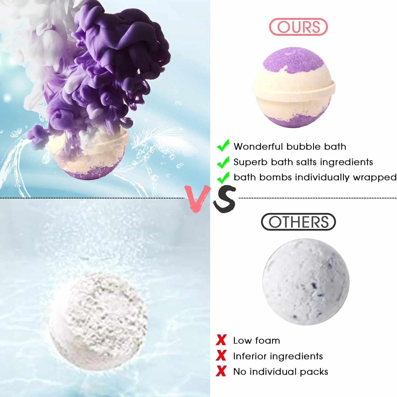 Set di 20 bombe da bagno in schiuma, biologiche e naturali, realizzate a mano, per rilassamento e antistress, ideali come regalo di compleanno per donne, mogli, fidanzate, madri