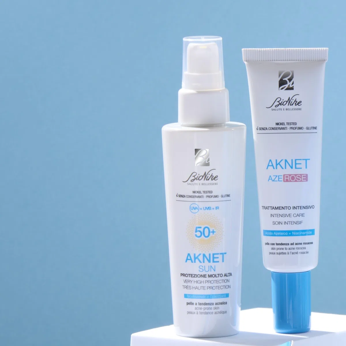 BioNike Aknet - Azerose, Crema Gel Viso con Acido Azelaico e Niacinamide per Pelle a Tendenza Acneica Rosacea, Trattamento Intensivo, Texture Leggera a Rapido Assorbimento, 30 ml