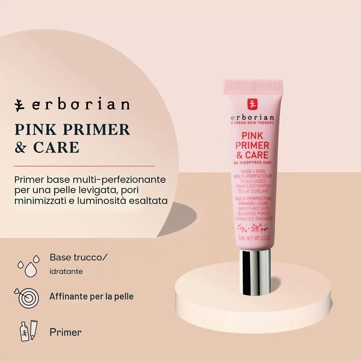 Erborian Primer & Care Rosa, 15-Milliliter