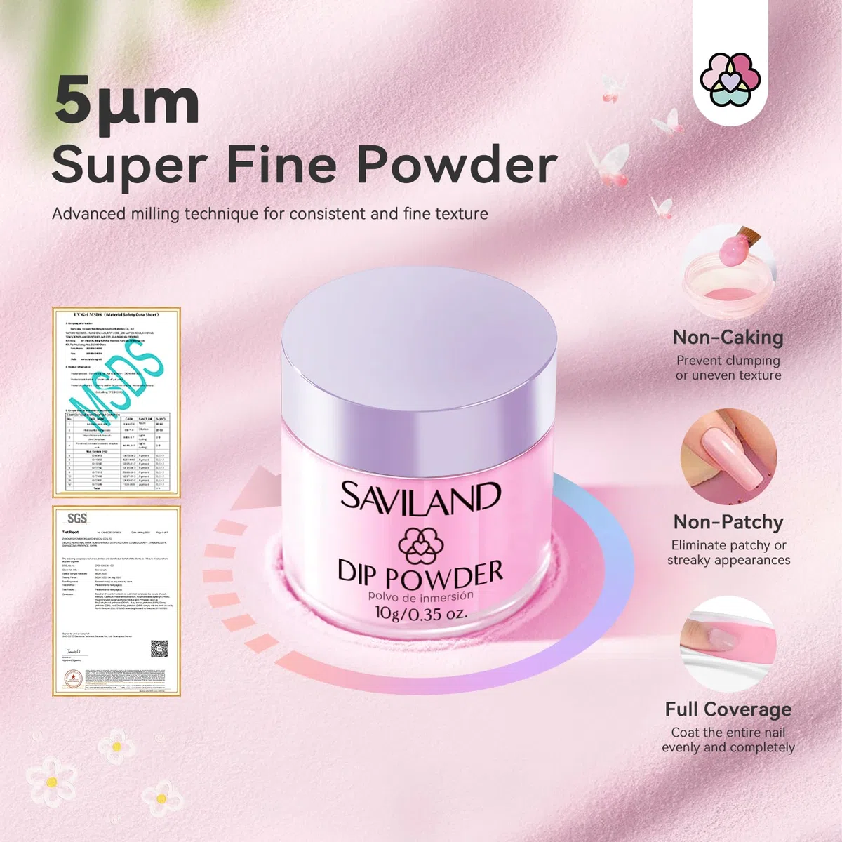SAVILAND Smalto in Polvere Kit con Fresa per Unghie: 20 Colori Smalto in Polvere ad Immersione per Unghie Dip Liquido per Manicure Nail Art, Lunga Durata per 28 Giorni, Regalo per Donne Ragazze