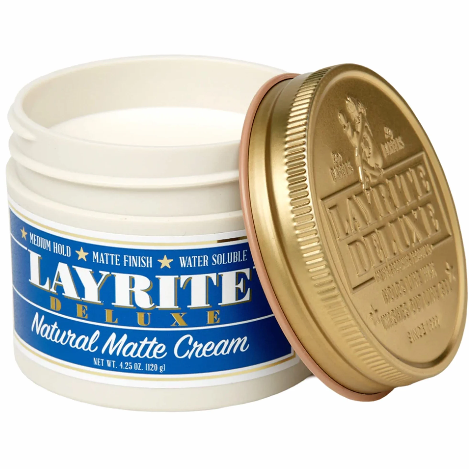 Layrite Crema Opaca Naturale 120g | Tenuta Media | Solubile in Acqua | Finitura Opaca