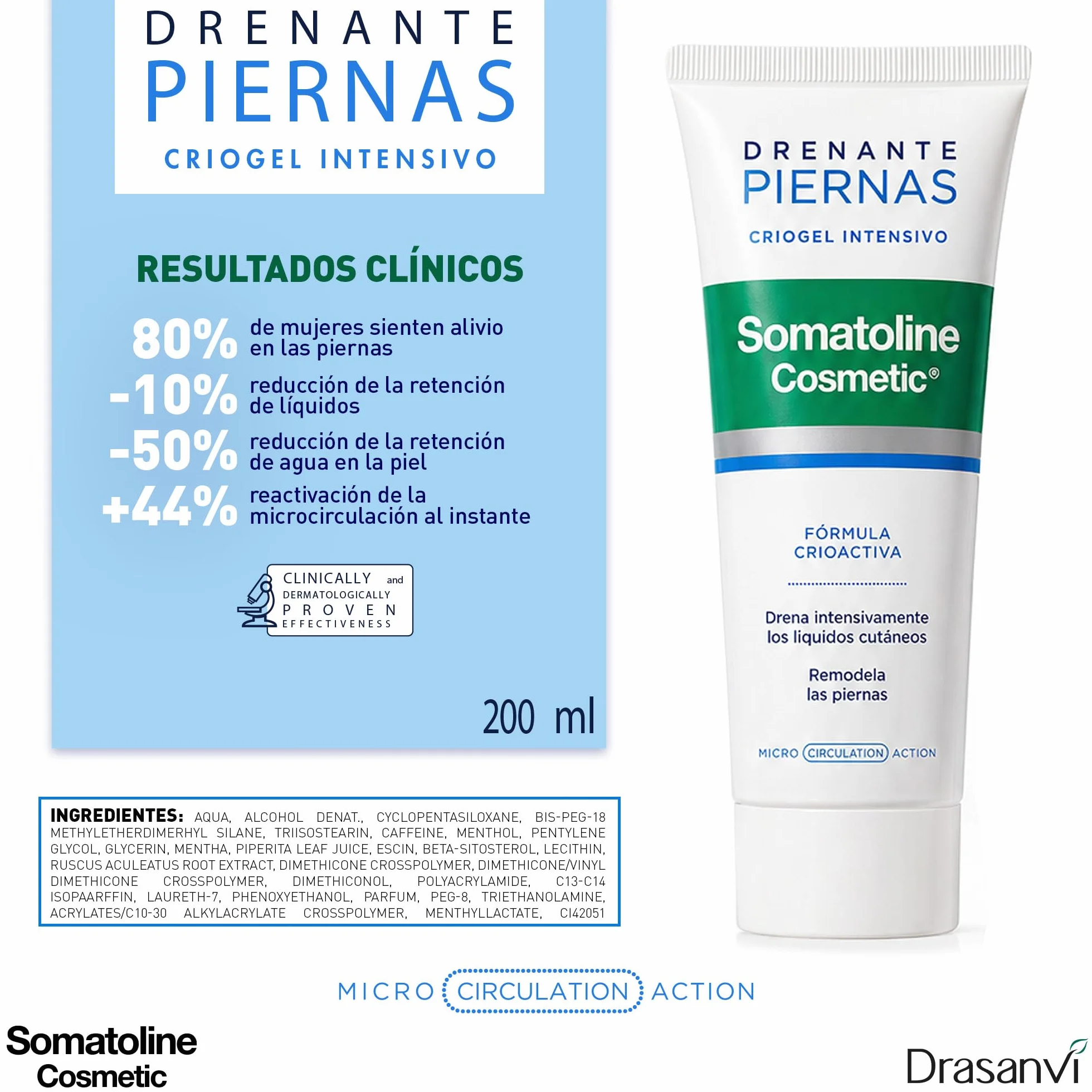 Somatoline - Snellente Drenante Gambe, 200 ml