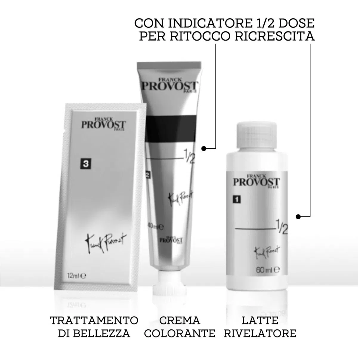 Franck Provost Tinta Permanente Riutilizzabile per Capelli con Trattamento di Bellezza Colorazione Professionale e Copertura Ottimale a Lunga Durata Colore 3.0 Castano scuro - 3 Tinte