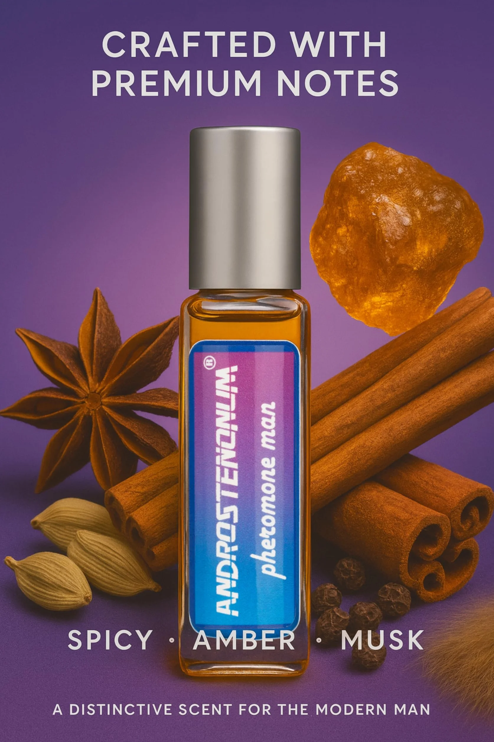 ANDROSTENONUM 100% Feromone per Uomo Olio di Feromone Ultra Forte per Lui Profumo ai Feromoni Colonia Feromonas para Hombres Roll-on 10ml
