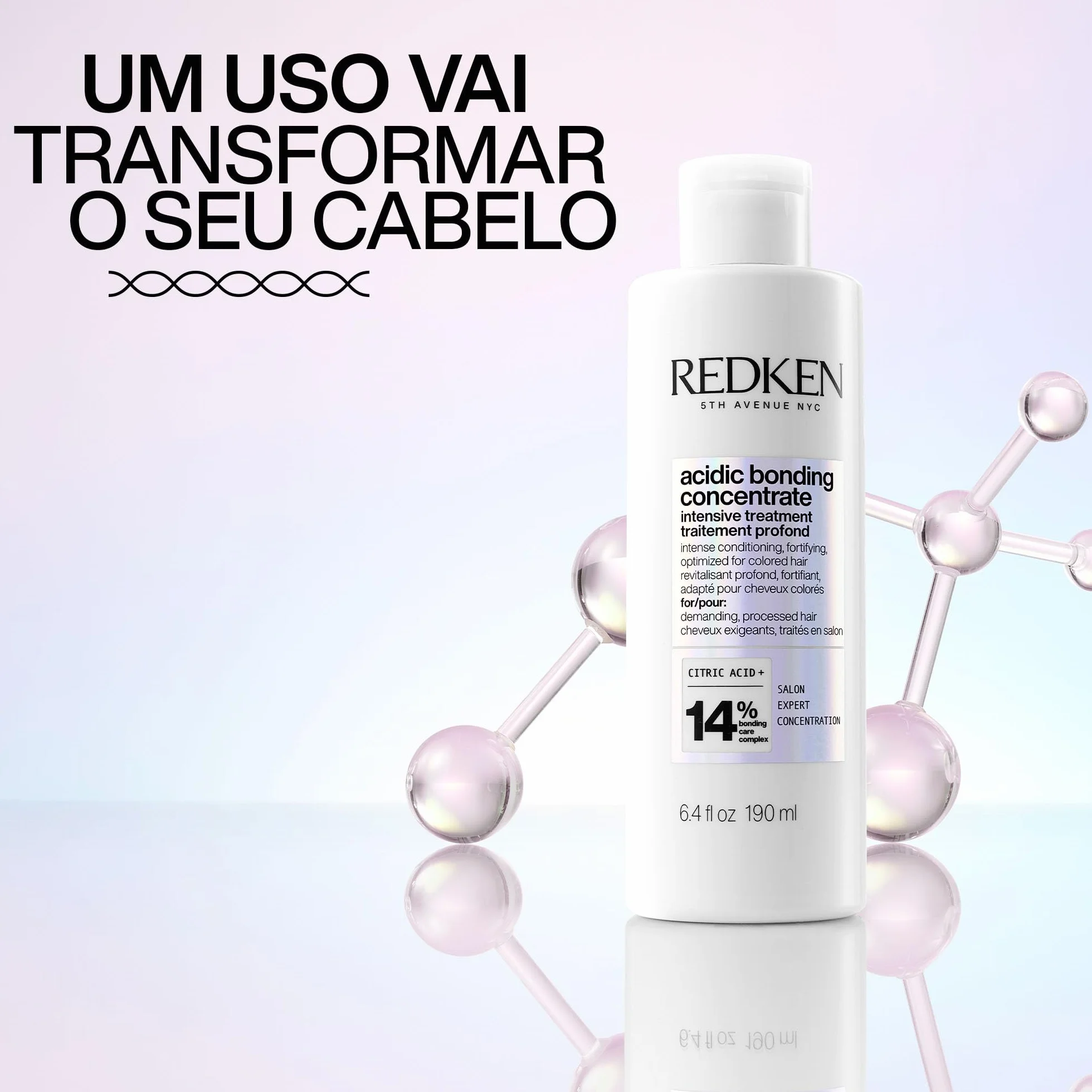 Redken Trattamento Intensivo Pre-Shampoo per Tutti i Tipi di Capelli Danneggiati e Fragili, Riparazione Intensa, Formula Vegana, Acidic Bonding Concentrate, 190 ml