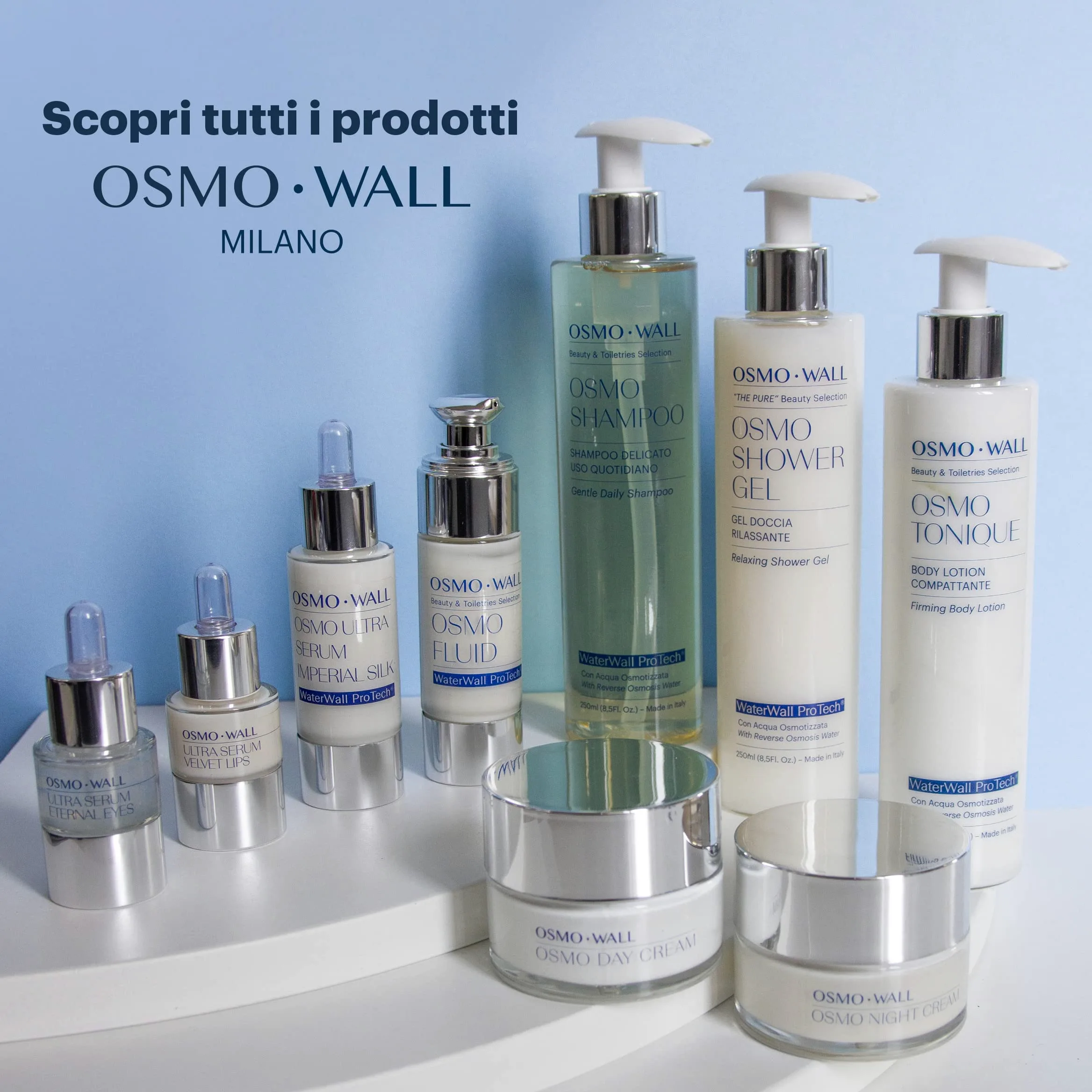 OsmoWall KIT 2 OSMO BABY CARE BAGNO SHAMPOO NEUTRO per Bambini e Neonati. Formula Anti-Lacrime delicata. Con Gel di Aloe Vera da agricoltura biologica. Dermatologicamente Testato. 2x250ml