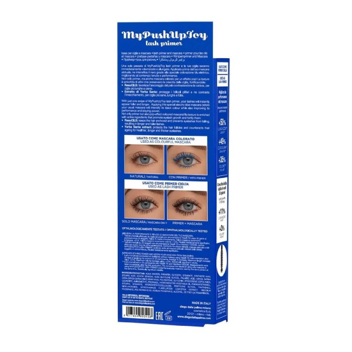 Diego Dalla Palma Mascara Lash Primer Ciglia My Push Up Toy Blu 13 Ml
