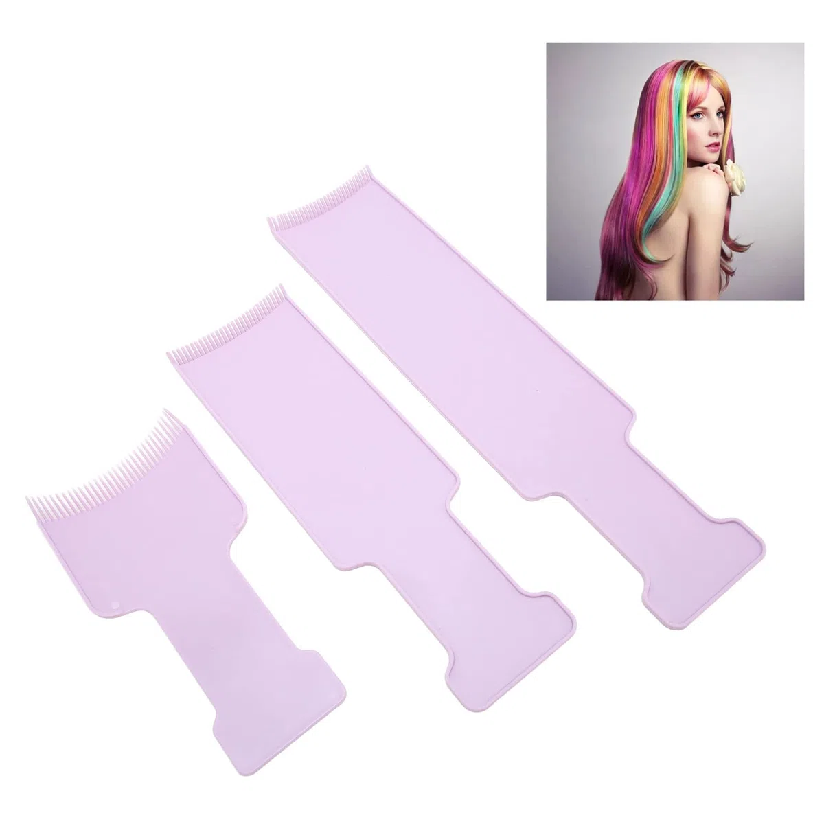 Balayage Board, Set di Strumenti per Evidenziare la Colorazione dei Capelli 3 Pezzi Balayage Highlighting Board per Barbiere Dye Paddle Set per Evidenziazione dei Capelli per