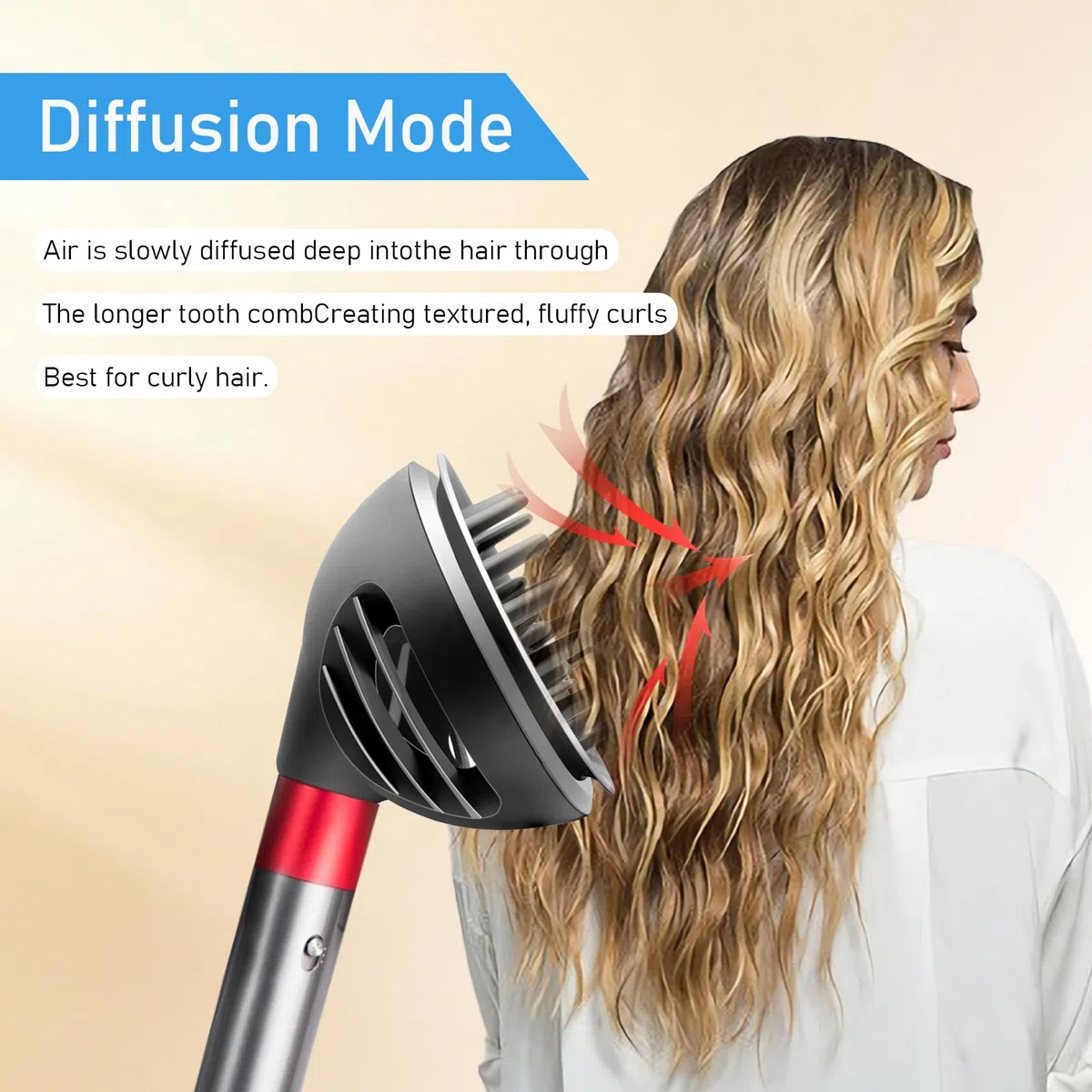 Diffusore Wave+Curl per Dyson Airwrap Styler HS01 HS05 HS08 Accessori, ugello diffusore convertibile per Airwrap Styler in asciugacapelli