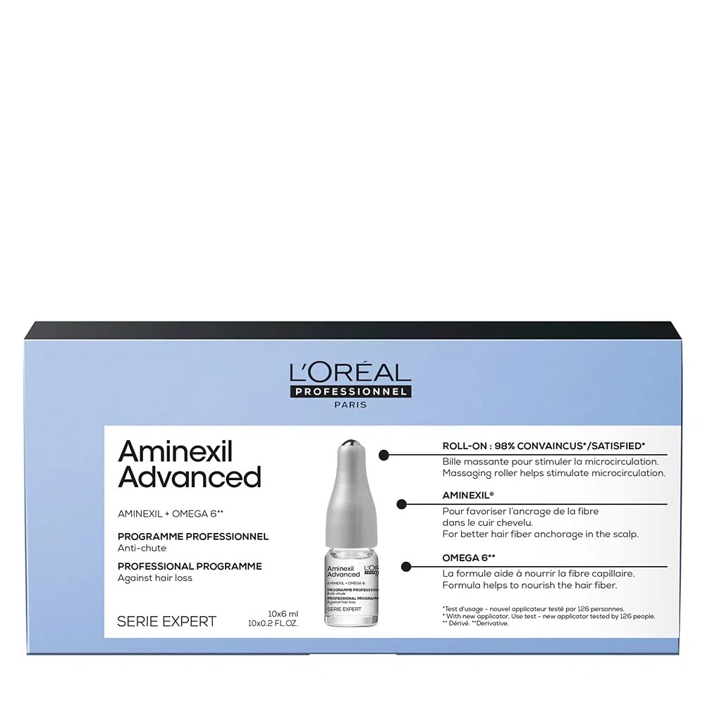 L'Oréal Professionnel Paris Programma anti-caduta per capelli sottili Aminexil Advanced Serie Expert, 10 fiale x 6 ml