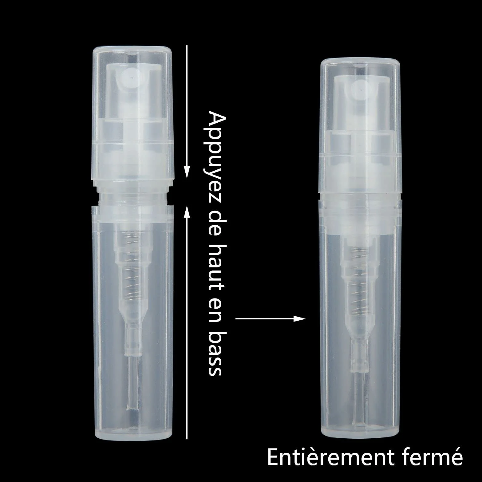 SENENQU 100 Pezzi Atomizzatore Profumo 2 ml, Mini Profumi Bomboniere, Flaconi Spray Trasparenti con Contagocce e Imbuti, Campioncini Profumi Ricaricabili e Boccette Vuote