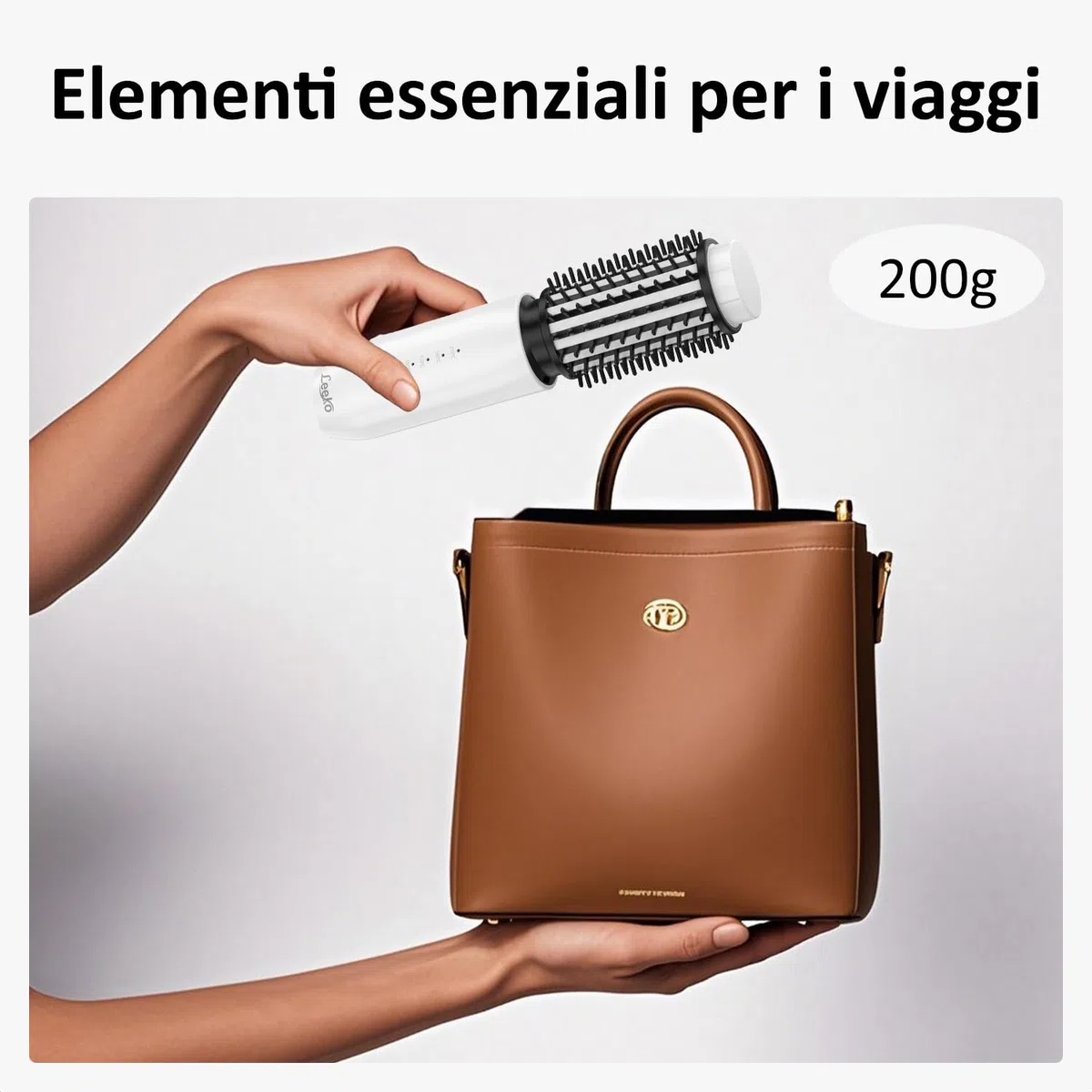 Leeko Spazzola Lisciante Senza Fili, Spazzola Arricciacapelli Senza Fili da 40mm,4 Temperature Thermal Brush, Pettine Spazzola Riscaldata per Capelli (bianco)