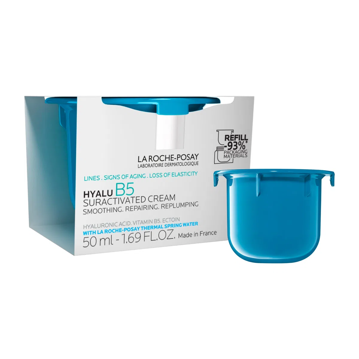 La Roche-Posay Hyalu B5, Crema Anti-Rughe Rassodante, Azione Levigante e Rimpolpante, Rughe e Linee Sottili Ridotte, Con 3 Tipi di Acido Ialuronico e Vitamina B5, 50 ml