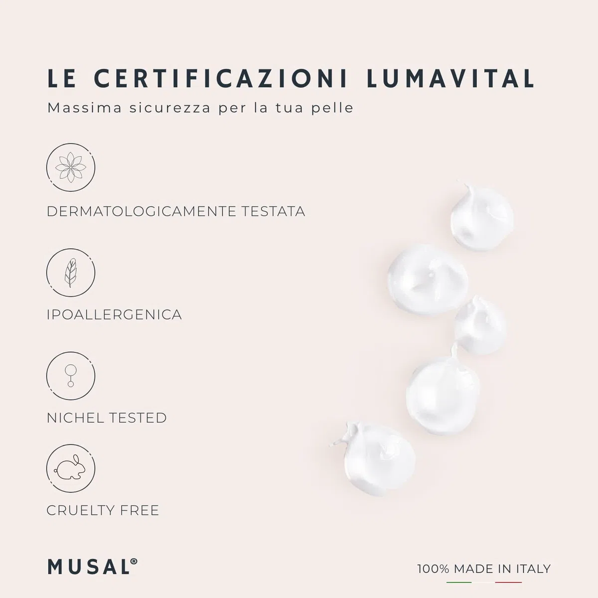 Musal 100ml Crema Viso Bava di Lumaca Bio al 98%, Acido Ialuronico e Vitamina E, Crema viso Idratante antimacchie e Antirughe per pelli sensibili grasse e secche.