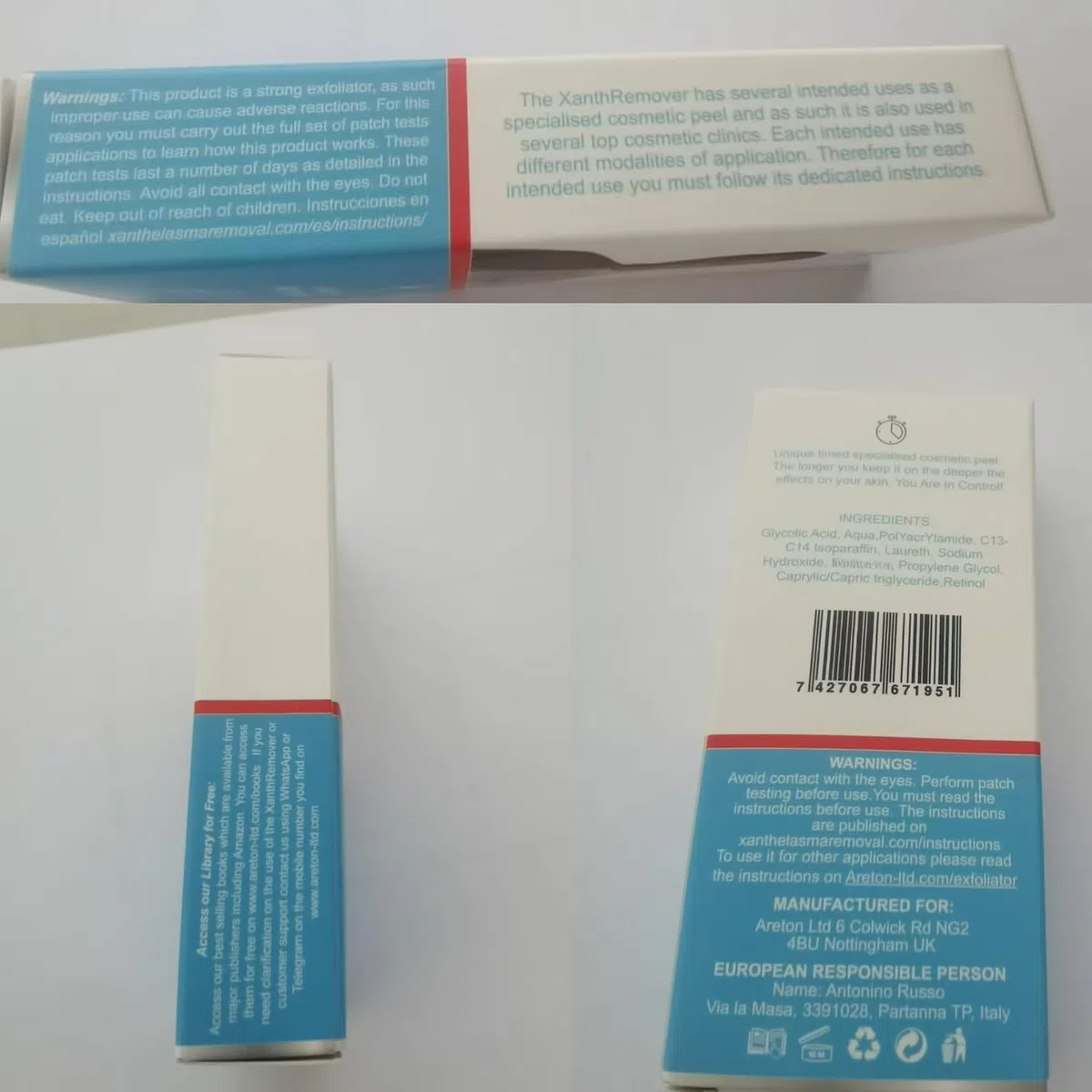Gel al Acido Glicolico 70% Rimuove cheratosi seborroiche, Xantelasma, Ringiovanisce, migliora l'apparenza delle rughe, cicatrici acneiche, smagliature. Peeling cosmetico professionale casa