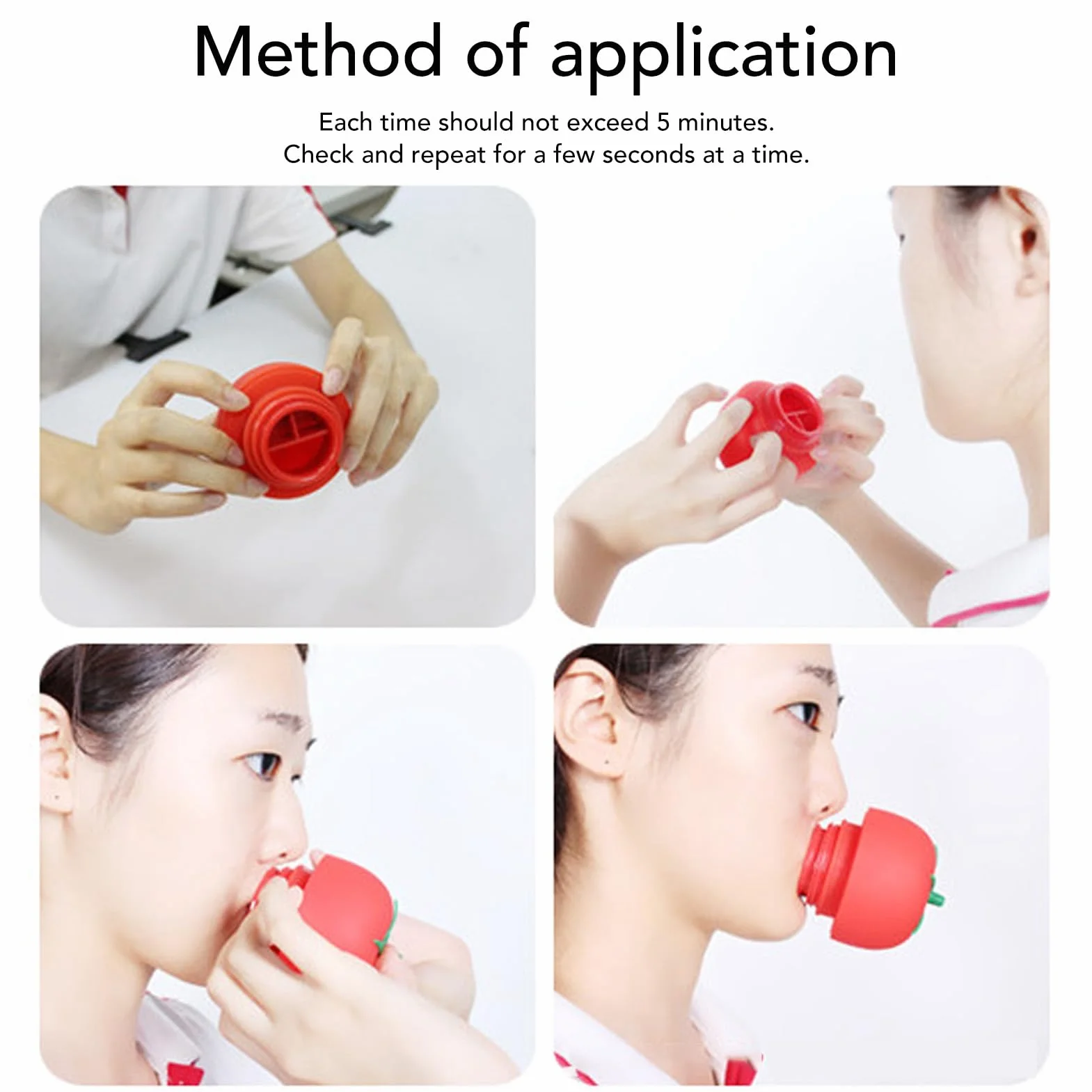 Lip Sucker Plumper, Lip Pump a Forma di pomodoro Lip Enhancer, Silicone Lip Plumper Strumento per Donne, Lip Sucker Plumper, Dispositivo Lip Plumper, Strumento Di Bellezza per Labbra per Ragazze