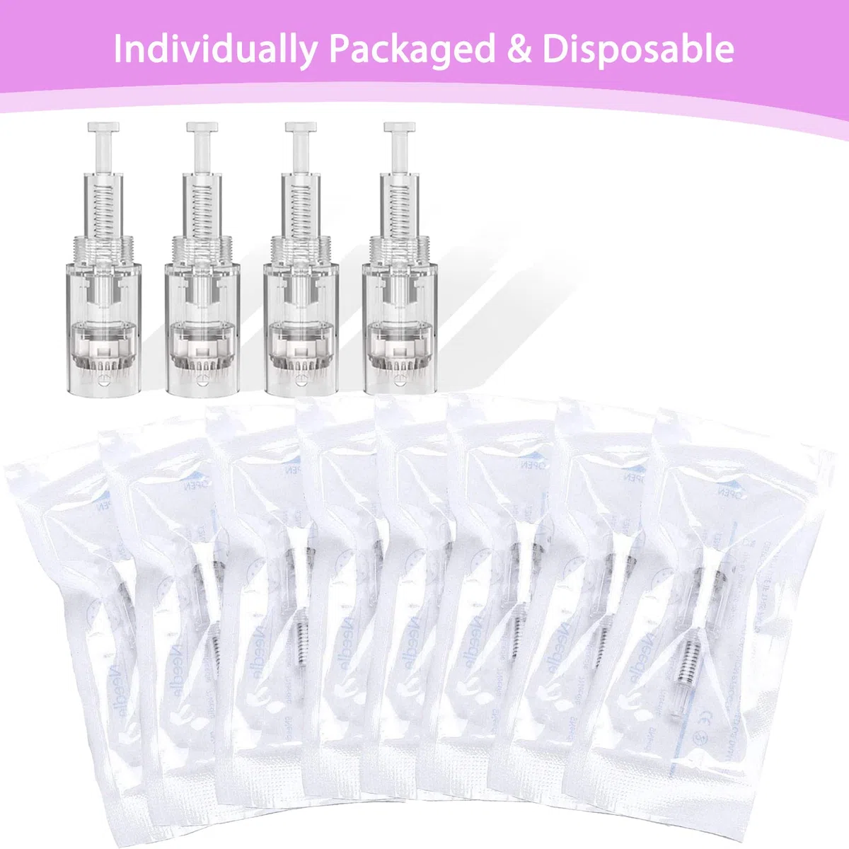 20 Pezzi Dermapen Microneedling 12 Aghi Needles Cartucce Per Aghi Derma Pen Micro Nano Needling Per Penna Con Aghi Confezionata Singolarmente Per Auto Electric Deep Microaghi Derma Pen