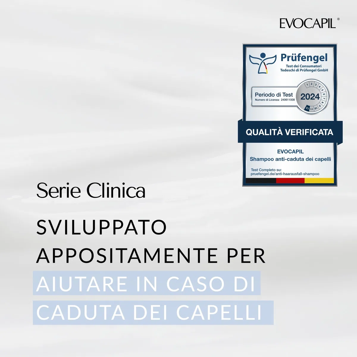 Evocapil Shampoo Anticaduta – 300 ml – Biotina, Cheratina & Procapil – Cura rinforzante del cuoio capelluto – Ideale dopo trapianto capelli