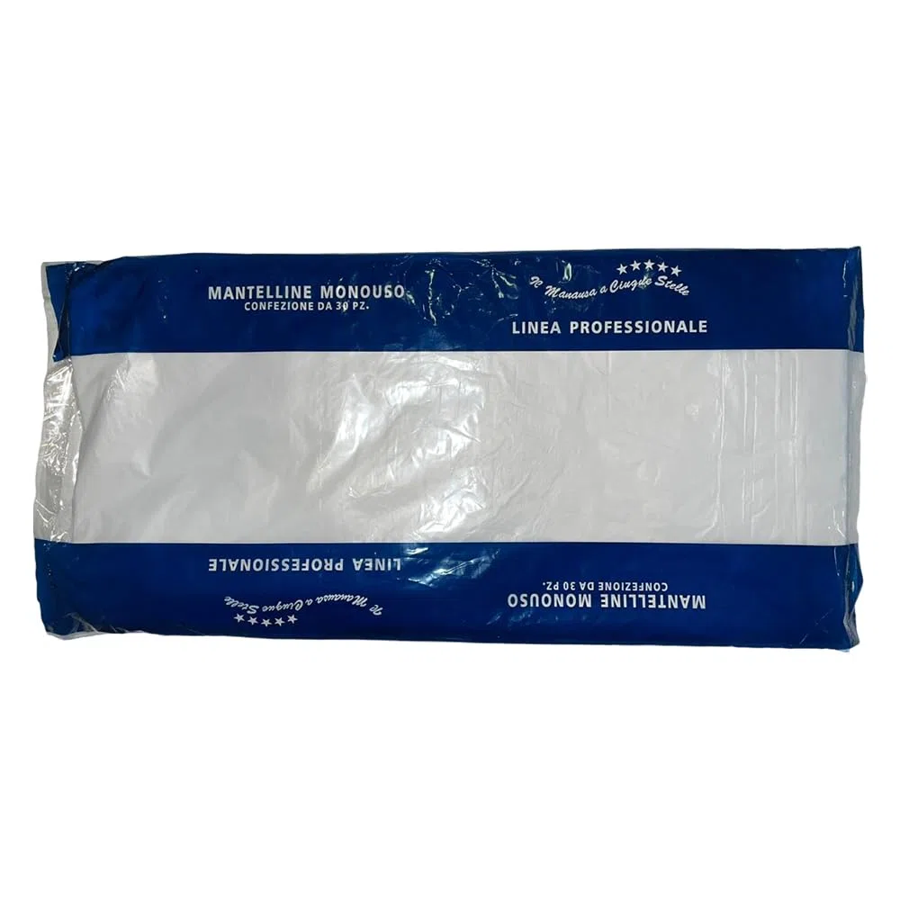 Mantelle Monouso Professionale Per Tintura In Polietilene per taglio capelli impermeabile Misura 85x110 cm