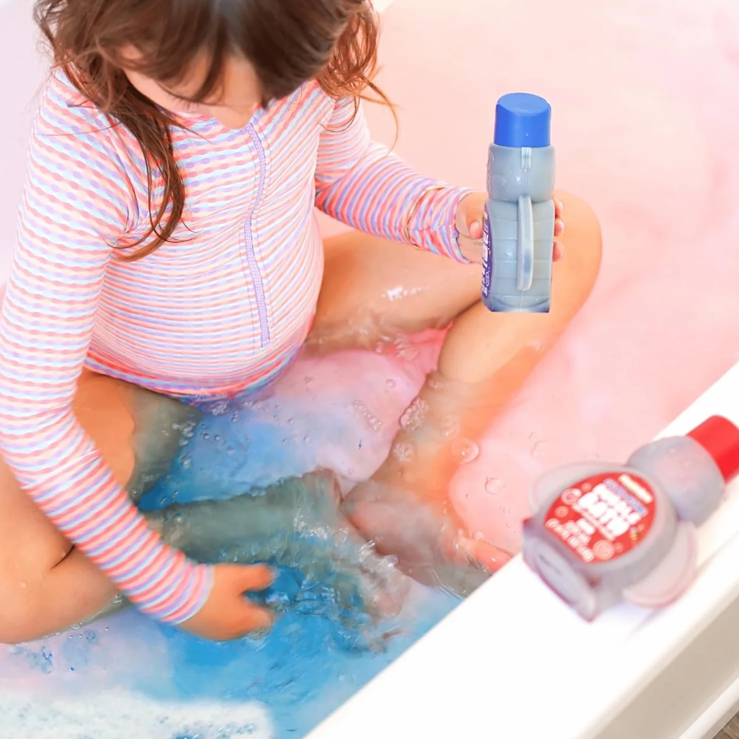Honeysticks Bagnoschiuma Bambini - Bagnoschiuma Colorato a Base Vegetale, Sicuro e Non Irritante - Cambia il Colore dell'Acqua - Bolle Bagno Bambini da 1-8 Anni - 3 Pz - Blu, Rosso, Giallo