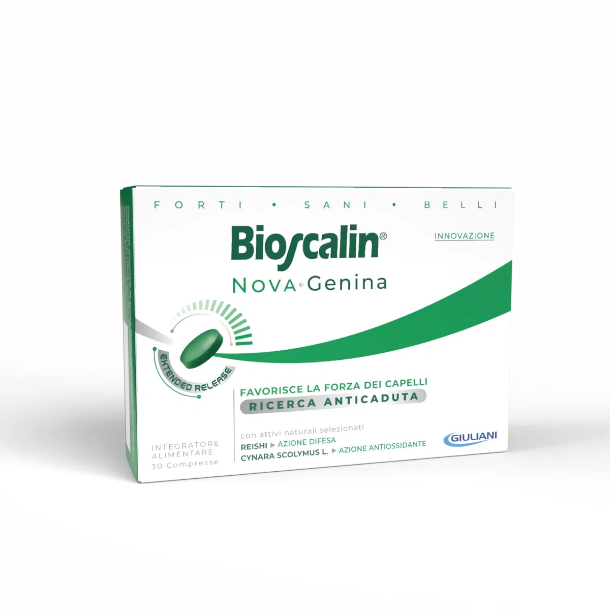 Bioscalin NOVA:Genina Integratore Alimentare per Capelli con Attivi Naturali, Favorire la Forza dei Capelli per Donna e Uomo, Senza Glutine, Naturalmente Privo di Lattosio, 30 Compresse