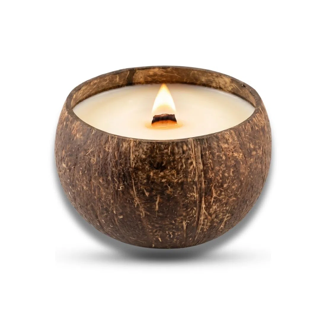 Candele Profumate al Cocco | Cera di Soia Naturale in Guscio di Cocco con Oli Essenziali | Ecosostenibile e Artigianale | Decorazione per la Casa e Design d'Interni