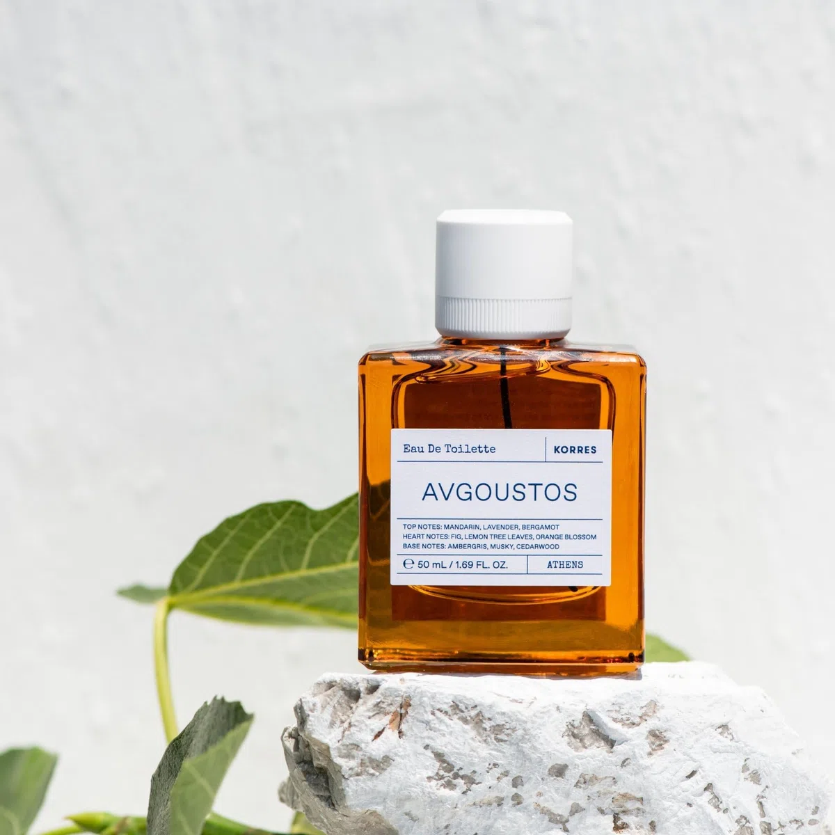KORRES AVGOUSTOS Eau de Toilette per donna e uomo, fragranza unisex, profumo estivo fruttato-agrumato, 89% ingredienti naturali, vegan, 50 ml