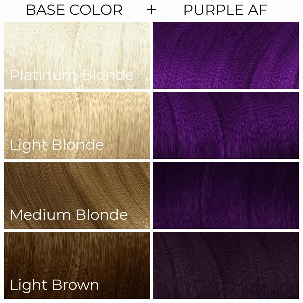 ARCTIC FOX 100% Vegan & Cruelty Free Vibrant Semi Permanent Hair Colour Dye - Purple AF 165 ml e