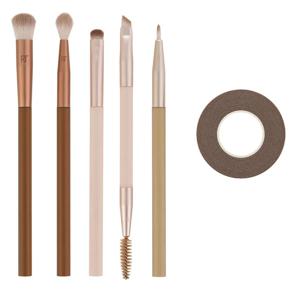 Real Techniques New Nudes Daily Swipe Eye Kit, 7 Piece Set