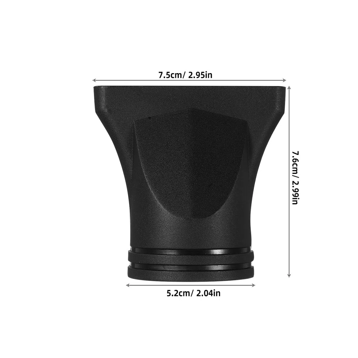 LIFKOME 2 bocchette per asciugacapelli, concentratore per uno styling preciso, in plastica nera, durevole, flusso d'aria focalizzato per una maggiore lucentezza, adatto per asciugacapelli di diametro